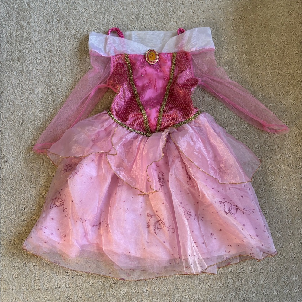 Disney Aurora Pink and Gold Princess Costume for Kids